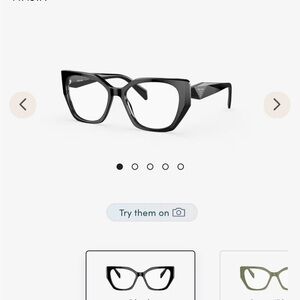 Prada Black Oversized Cat-Eye Glasses